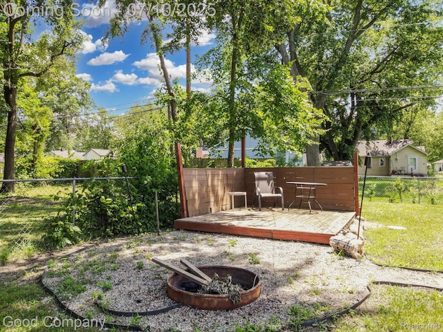 36149 Schley Ave, Van Buren, MI 48186 - view of yard with a wooden deck