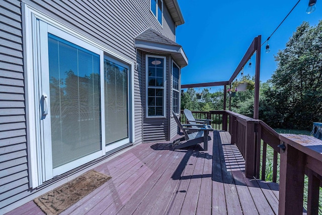 4433 Elm St, New Era, MI 49446 - view of wooden terrace
