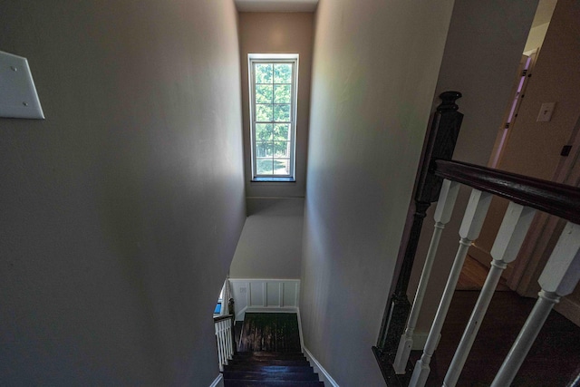 4433 Elm St, New Era, MI 49446 - stairs featuring baseboards