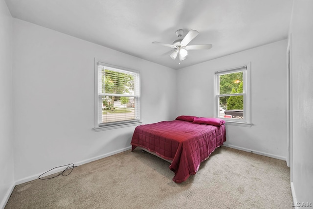309 E Logan St, Tecumseh, MI 49286 - bedroom with multiple windows, carpet flooring, and a ceiling fan
