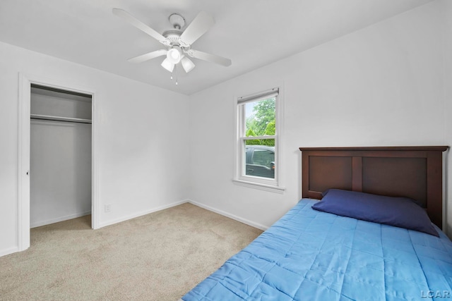309 E Logan St, Tecumseh, MI 49286 - bedroom featuring carpet floors, a ceiling fan, and a closet
