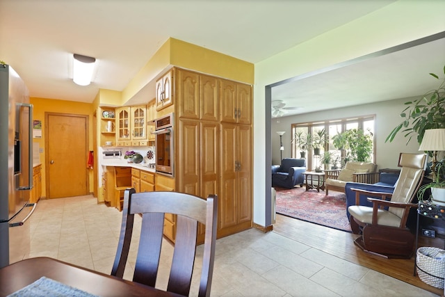 120 Sunburst Dr, Frankenmuth, MI 48734 - dining room featuring light tile patterned floors and ceiling fan