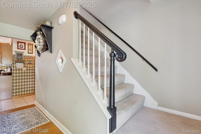 2210 Old Hickory Blvd, Davison, MI 48423 - stairs featuring baseboards