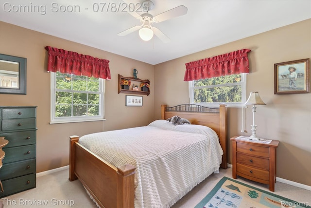 2210 Old Hickory Blvd, Davison, MI 48423 - bedroom featuring light colored carpet and a ceiling fan
