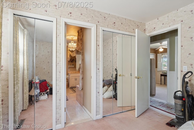 2210 Old Hickory Blvd, Davison, MI 48423 - hallway with wallpapered walls and carpet