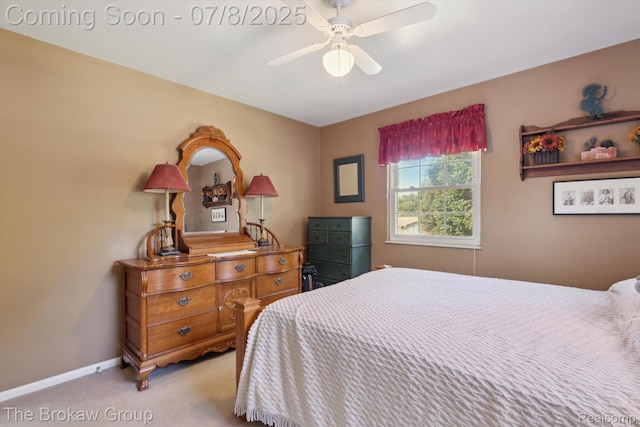2210 Old Hickory Blvd, Davison, MI 48423 - carpeted bedroom featuring baseboards and a ceiling fan