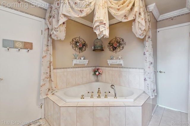 2210 Old Hickory Blvd, Davison, MI 48423 - full bath featuring a garden tub and tile patterned floors