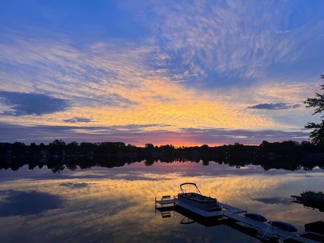 296 Lyon Lake Rd, Marshall, MI 49068 - water view featuring a floating dock