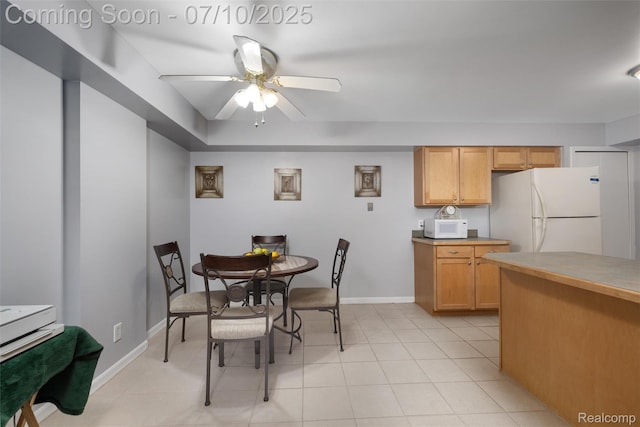 15801 Providence Dr # 5, Southfield, MI 48075 - dining room with ceiling fan and light tile patterned floors