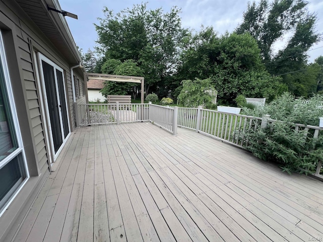 2244 Shannon Dr, Adrian, MI 49221 - view of wooden deck