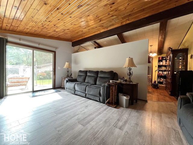 4949 S Iva Rd, Merrill, MI 48637 - living area with wood finished floors and wooden ceiling