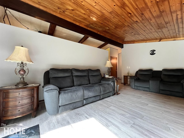 4949 S Iva Rd, Merrill, MI 48637 - living room featuring wood finished floors and wood ceiling