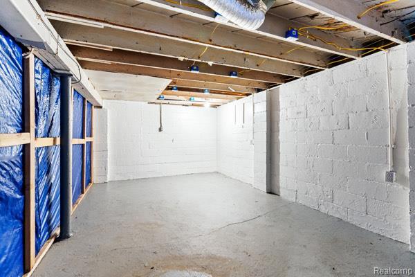 6431 Wagner, Detroit, MI 48210 - view of unfinished below grade area