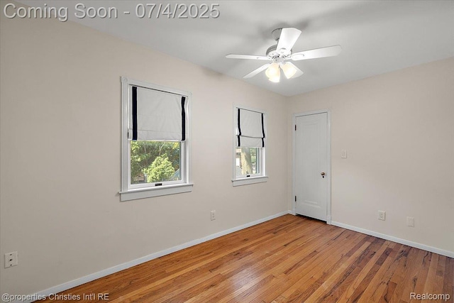 524 Oakland Ave, Birmingham, MI 48009 - empty room featuring light wood finished floors and a ceiling fan