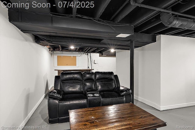 524 Oakland Ave, Birmingham, MI 48009 - cinema room featuring finished concrete floors