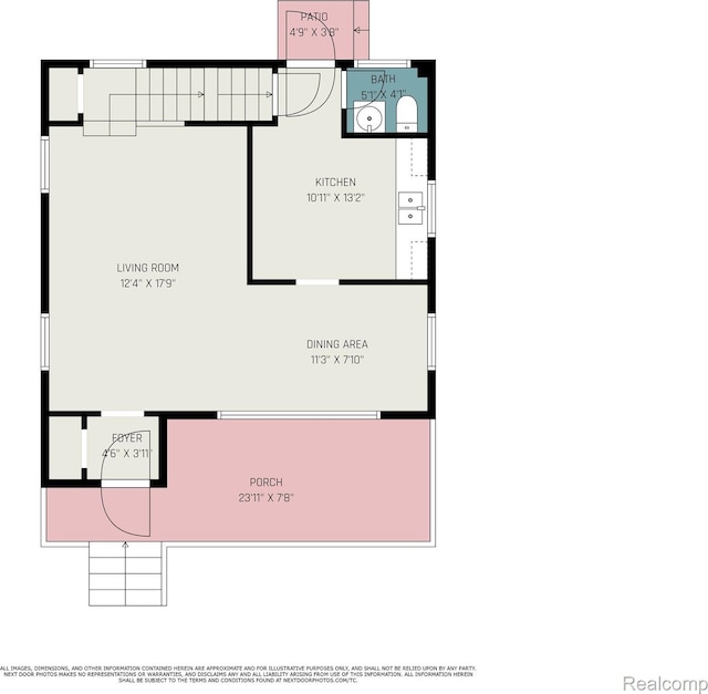 1612 Euclid Ave, Flint, MI 48503 - view of floor plan / room layout