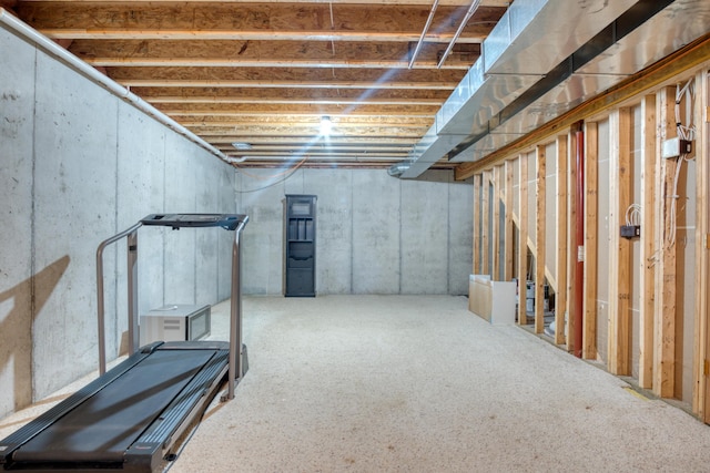 19085 Joslin Cir, Big Rapids, MI 49307 - unfinished basement with carpet floors