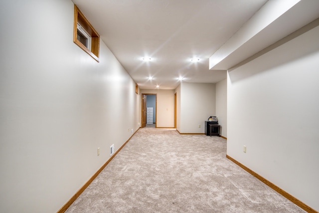 19085 Joslin Cir, Big Rapids, MI 49307 - finished basement featuring light colored carpet and recessed lighting