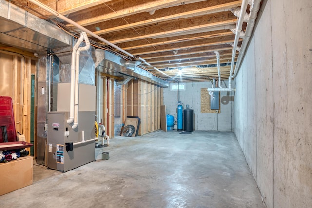 19085 Joslin Cir, Big Rapids, MI 49307 - below grade area featuring heating unit and a water softener