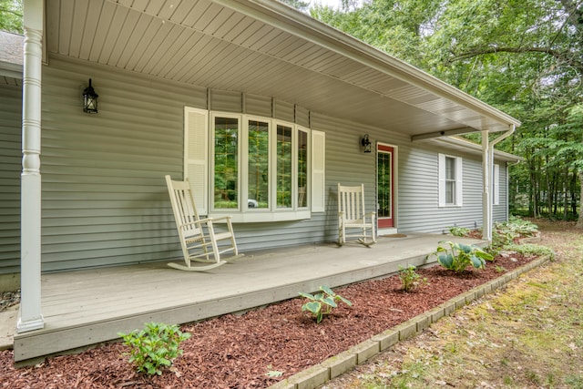 19085 Joslin Cir, Big Rapids, MI 49307 - view of exterior entry featuring a porch