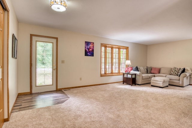 19085 Joslin Cir, Big Rapids, MI 49307 - carpeted living area featuring baseboards