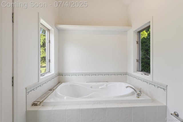 10934 Baker Rd, Frankenmuth, MI 48734 - bathroom featuring a garden tub and healthy amount of natural light