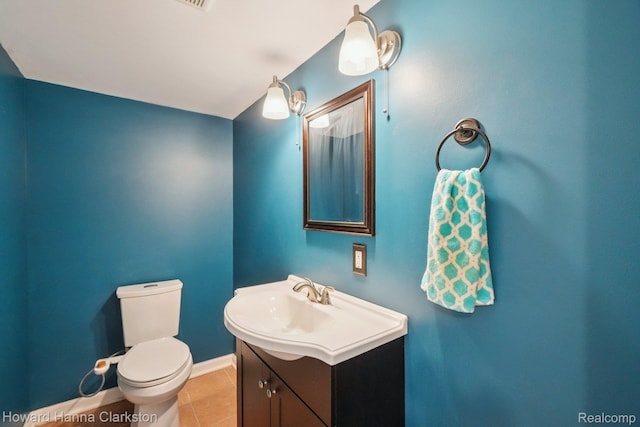 6830 Dixie Hwy, Clarkston, MI 48346 - half bathroom featuring vanity and tile patterned flooring
