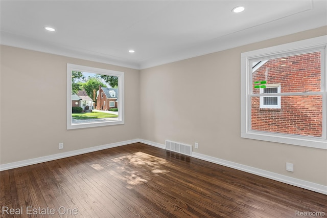 1746 N Lafayette St, Dearborn, MI 48128 - unfurnished room featuring dark wood-style flooring and recessed lighting