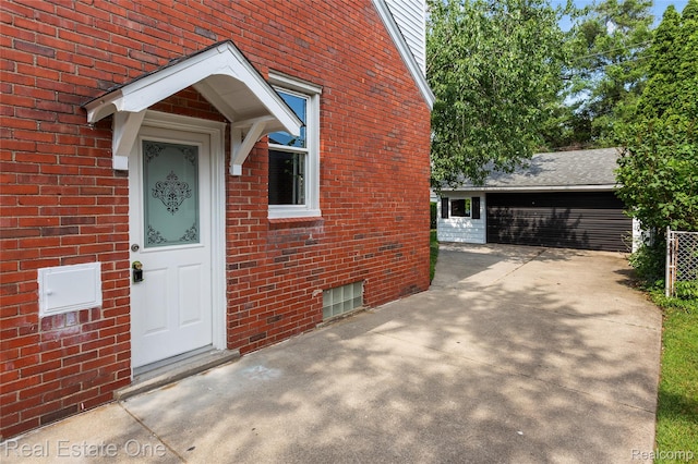 1746 N Lafayette St, Dearborn, MI 48128 - doorway to property featuring brick siding