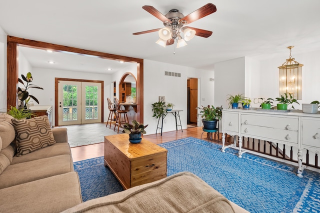 34830 Riverview Dr, Paw Paw, MI 49079 - living room with a ceiling fan and recessed lighting