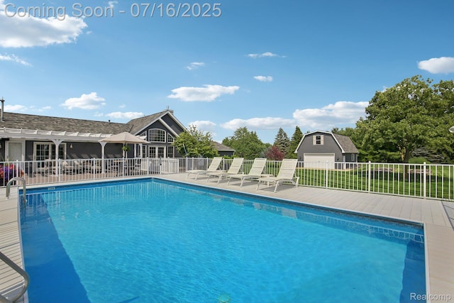 378 Fruitdale Ln, Pinckney, MI 48169 - view of pool featuring an outdoor structure