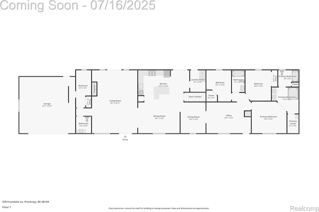 378 Fruitdale Ln, Pinckney, MI 48169 - view of room layout