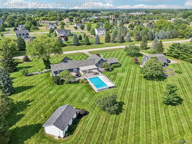378 Fruitdale Ln, Pinckney, MI 48169 - drone / aerial view of a pool