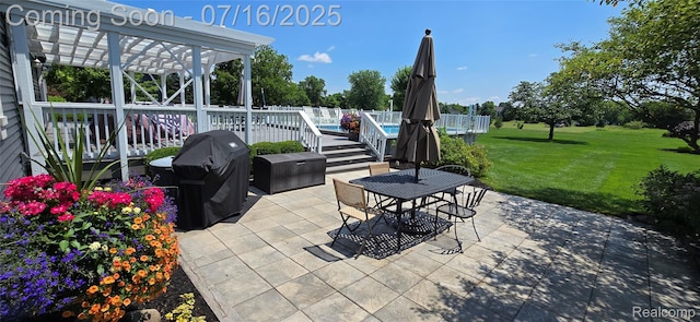 378 Fruitdale Ln, Pinckney, MI 48169 - view of patio / terrace featuring area for grilling and outdoor dining space
