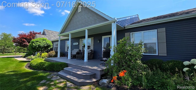 378 Fruitdale Ln, Pinckney, MI 48169 - entrance to property with a lawn and a deck