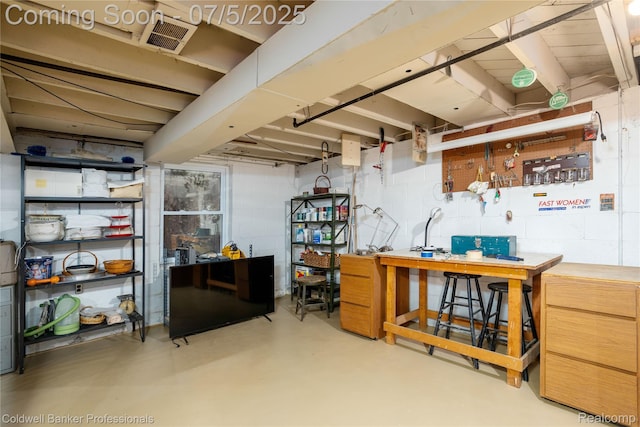 17 Colonial Rd, Grosse Pointe Shores, MI 48236 - unfinished basement featuring a workshop area