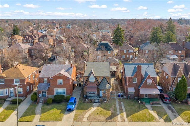 18040 Indiana St, Detroit, MI 48221 - aerial perspective of suburban area