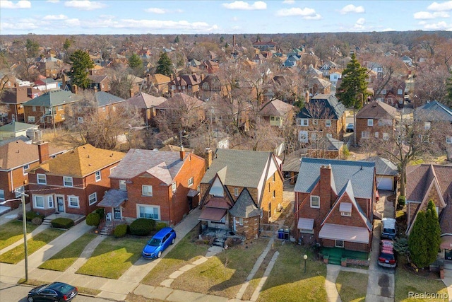 18040 Indiana St, Detroit, MI 48221 - aerial perspective of suburban area