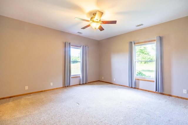 56234 Sink Rd, Dowagiac, MI 49047 - carpeted empty room with healthy amount of natural light and a ceiling fan