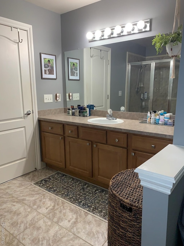 23287 Angel Park Dr, Macomb, MI 48042 - full bathroom featuring vanity and a shower stall