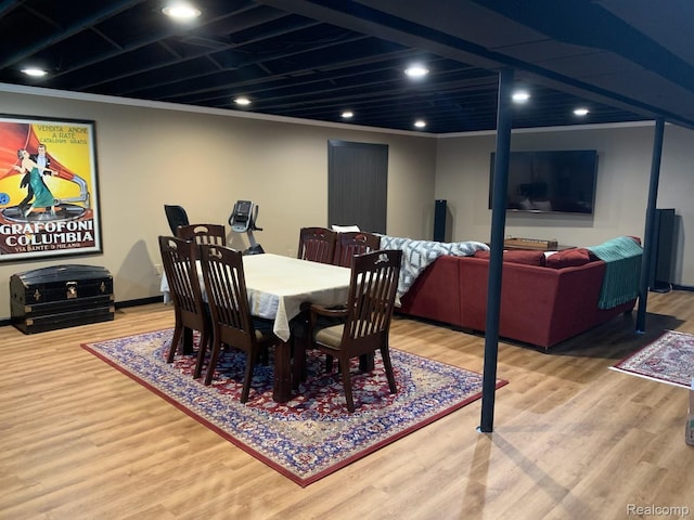 23287 Angel Park Dr, Macomb, MI 48042 - dining space featuring wood finished floors and recessed lighting