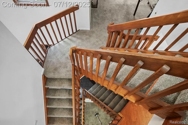 6559 Ridgeview Dr, Clarkston, MI 48346 - stairway with carpet