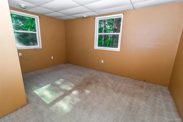 2380 Wilder Rd, Metamora, MI 48455 - unfurnished room featuring carpet floors and a paneled ceiling