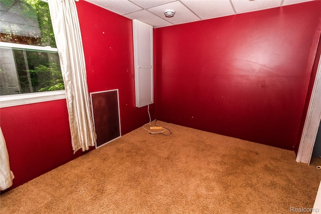 2380 Wilder Rd, Metamora, MI 48455 - unfurnished room featuring carpet and a paneled ceiling