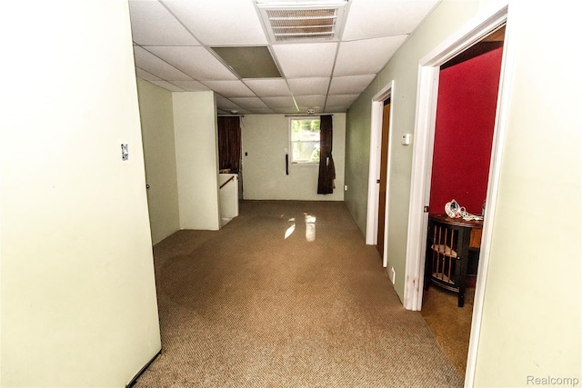 2380 Wilder Rd, Metamora, MI 48455 - corridor featuring carpet flooring and a paneled ceiling