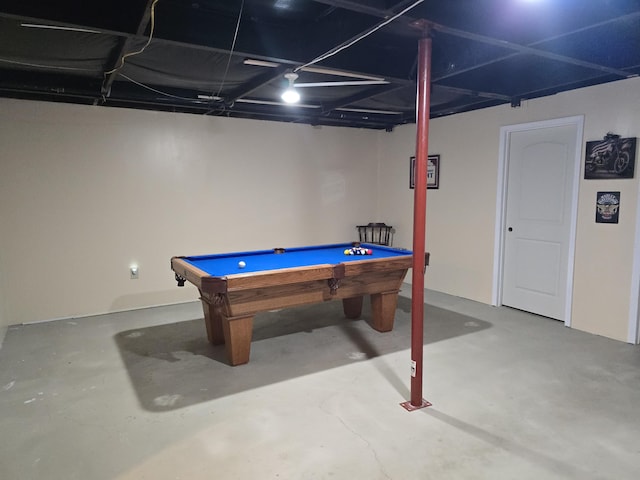 274 Pioneer St, Mendon, MI 49072 - playroom featuring concrete flooring and billiards