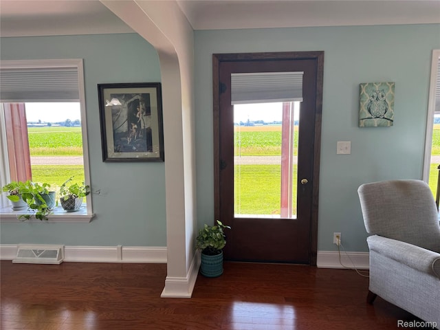 3981 Orchard Rd, Peck, MI 48466 - foyer with wood finished floors and a view of countryside