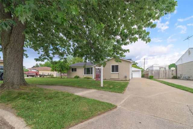 6448 Hunter Ct, Westland, MI 48185 - ranch-style house with brick siding and a garage