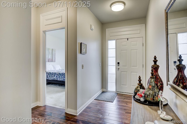 4361 Bennett Park Cir, Troy, MI 48085 - foyer entrance featuring dark wood-style floors and baseboards