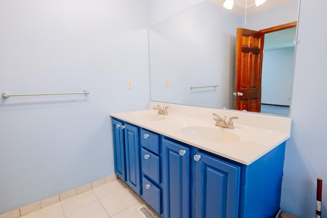18400 N Fruitport Rd, Spring Lake, MI 49456 - bathroom featuring double vanity and tile patterned floors